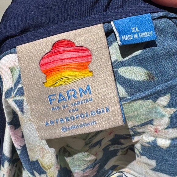 Farm Rio Midnight Flower Wrap Maxi Dress XL - Picture 4 of 14